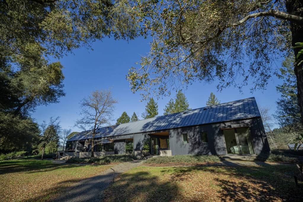 The Long House at Bohemia Preserve which is set within 450 rolling acres of mature oak woodlands near Occidental in west Sonoma County. January 12, 2024. (Chad Surmick / The Press Democrat)