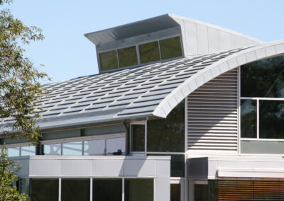 metal roof on a building