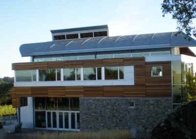 beautiful winery with metal roof