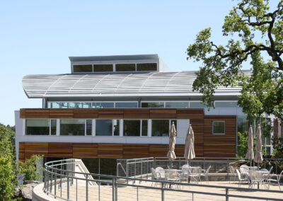 winery with metal roof in California